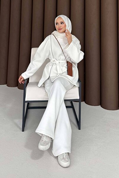 Melike Tatar Zipper Detailed Three Thread Suit 76-5503