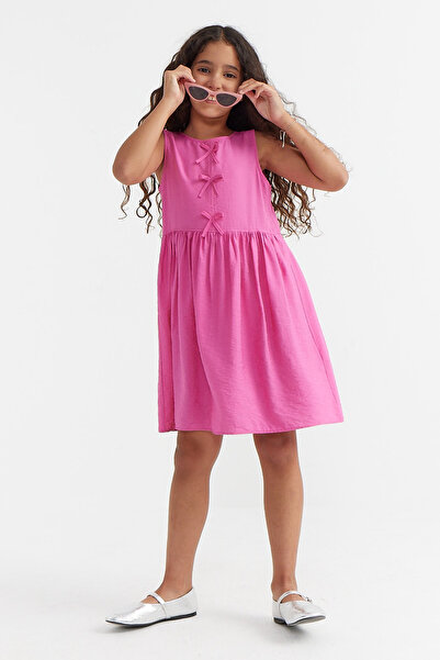 PAULMARK فستان بناتي بتفاصيل شريطية