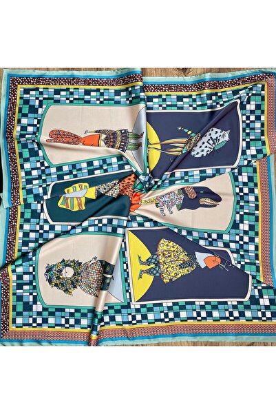 Bolder Scarf Masal Laci Fular 70*70 cm