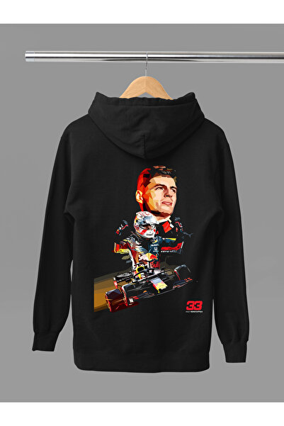 MAGORS Φούτερ F1 με κουκούλα με μακρύ μανίκι από βαμβάκι με στάμπα MAX VERSTA...