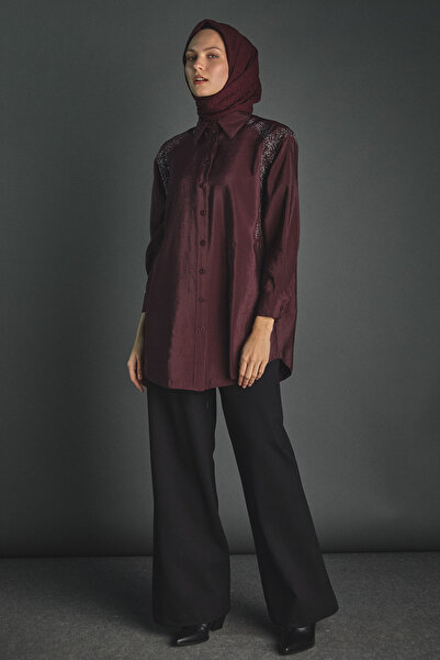 Setrms Jakarlı Taş Detaylı Tunik