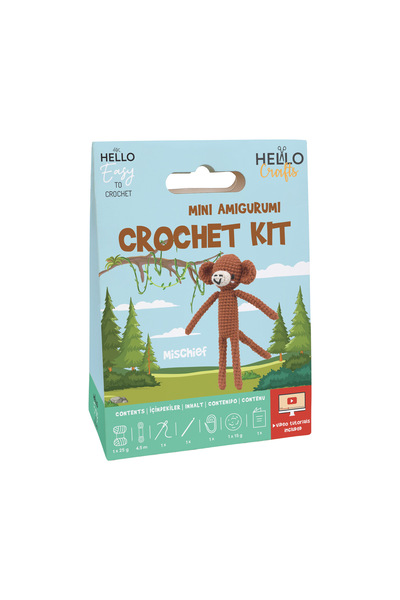 Hello Mini Amigurumi Crochet Kit Mischief Hcx128