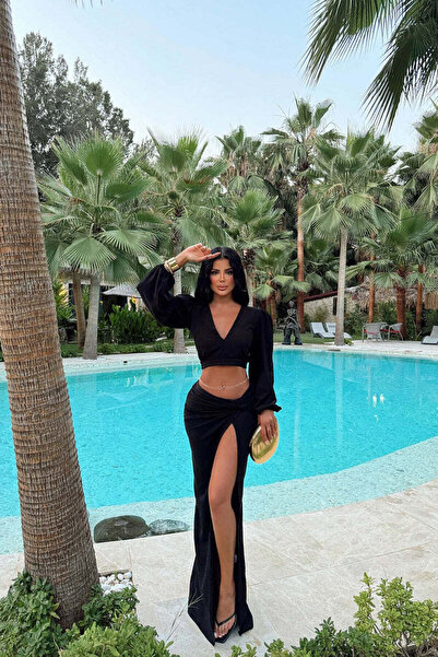 Scarlt Fiona Black Slit Set