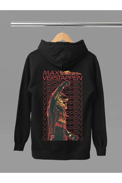 MAGORS Hanorac F1 din bumbac imprimat MAX VERSTAPPEN, cu mânecă lungă, cu cu ...