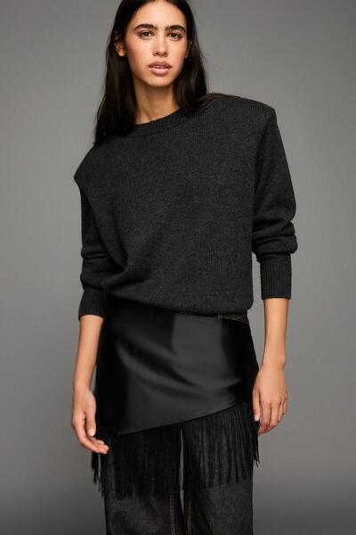 Bershka Fringed sarong scarf