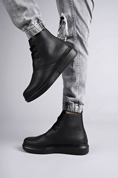 Lucy Shoes Slw207 Oslo Lace-Up Skin Men's Daily Sports Boots St - Black