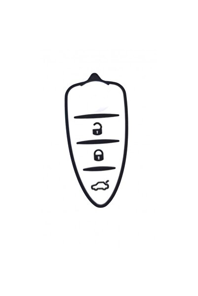 OEM Butoane cauciuc pt cheie Alfa Romeo alb+negru