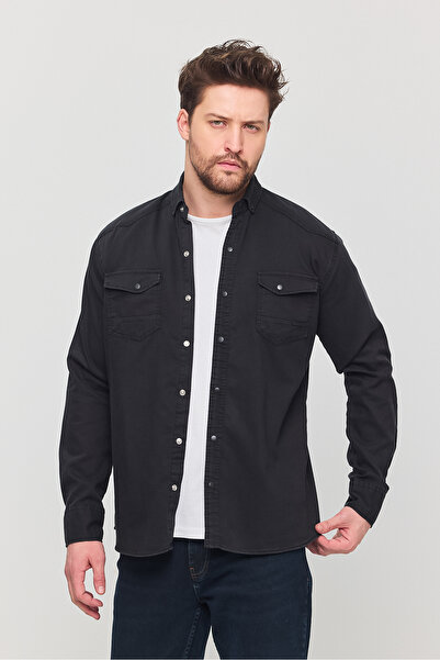 YXC Trend Maker Slim Fit Pocket Long Sleeve Shirt