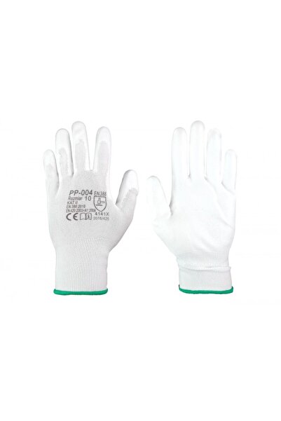 OEM Mănuși de lucru, albe (cu strat de poliuretan), mărimea 10