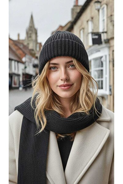 LAGRANZE Urban Wool Scarf Beanie Set Unisex