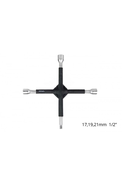 OEM Cheie in cruce, cauciucată, 17-19-21mm, 1/2"