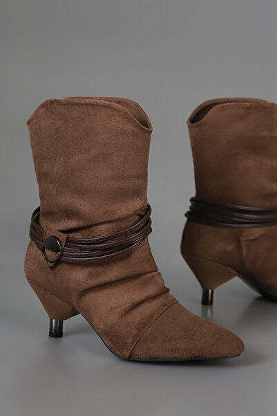 kajal ayakkabı Μπότες PİER 223 με λεπτομέρεια με αγκράφα και φυσούνα