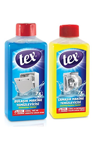 Tex Çamaşır ve Bulaşık Makinesi Temizleyici Sıvı 250 Ml X 2 Adet