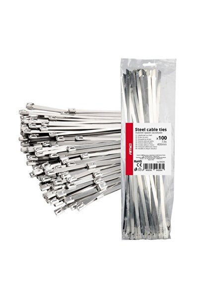 OEM Fasete metalice inox 7,9x400mm 100 buc. AMIO-04326