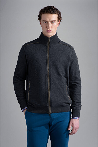 PAUL&SHARK MEN'S ZIPPED PULLOVER C.WWOOL