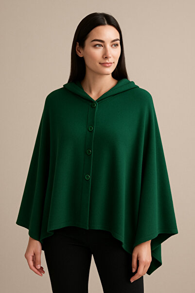 acetinkaya Buttoned Poncho