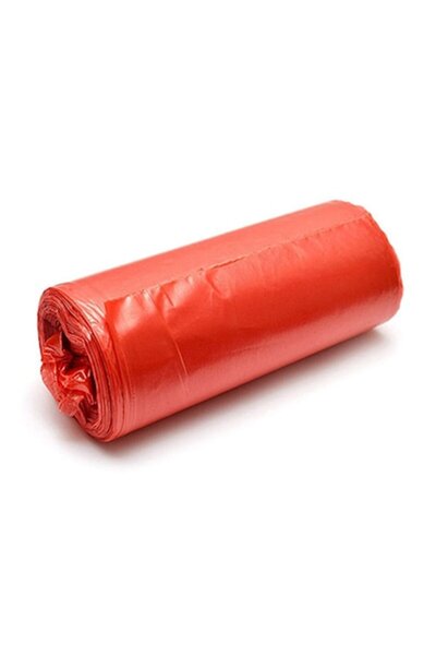 OEM Garbage bags, 60 L, 630 mm x 800 mm, 15 pcs/roll, red