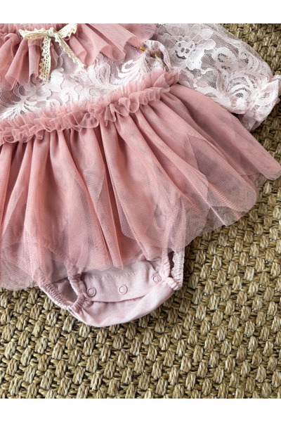 aysskids Cora Romper Tutu Special Day Long Sleeve Baby Girl Dress