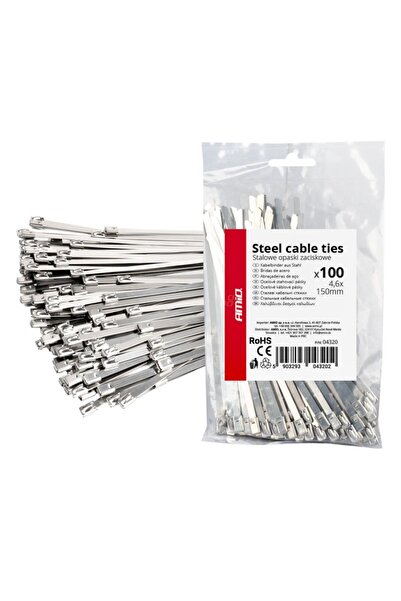 OEM Fasete metalice inox 4,6x150mm 100 buc. AMIO-04320