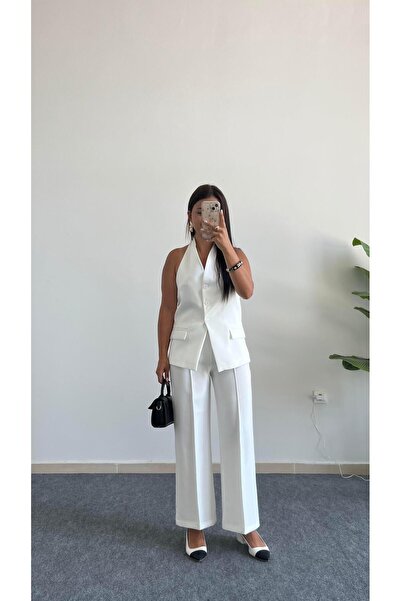 Pera طقم سترة وبنطلون من ساندرا - أبيض