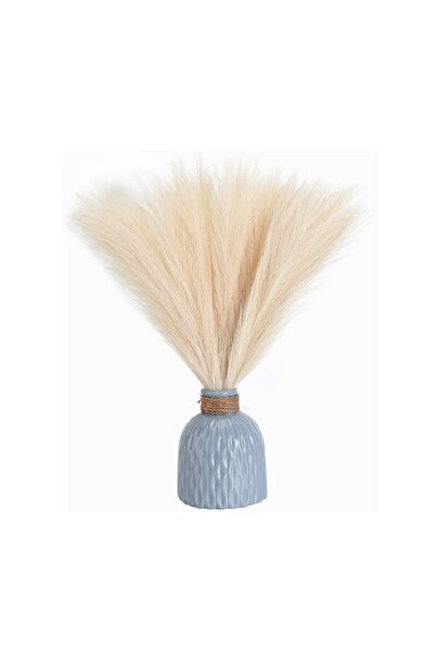 LUXER Set of 6 Artificial Silk Pampas Grass for Home, Office or Event Decorations, Cream