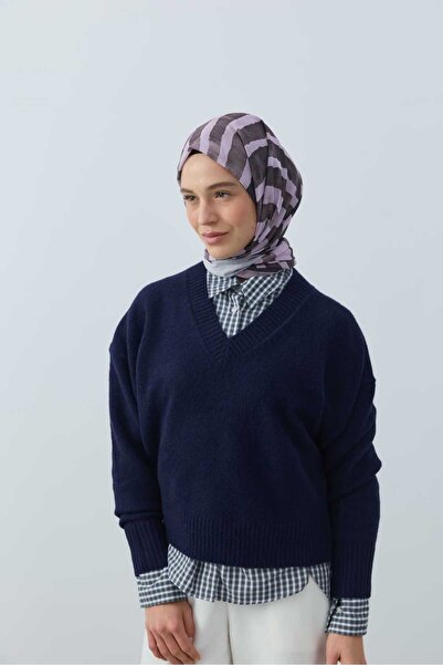 Modakaşmir Σάλι με μοτίβο Curvella Lina