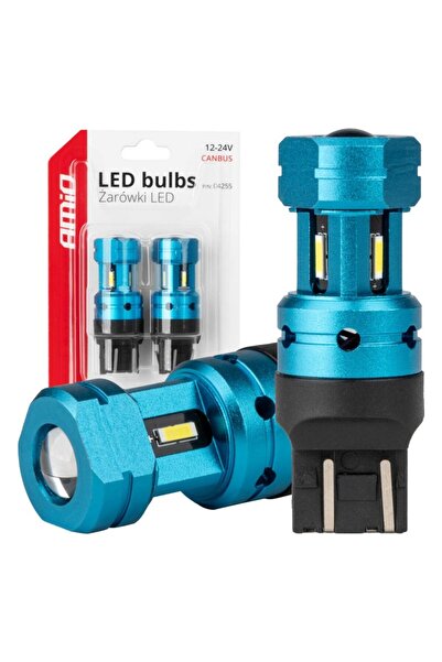 OEM Set 2 becuri LED CANBUS T20 7443 W21/5W 4SMD 1860 Becuri albe 12V 24V AMI...