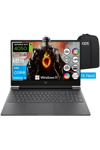 HP Victus i5-14450HX RTX4050 120W 16GB RAM 512GB SSD 16.1" FHD IPS 144Hz W11 ...