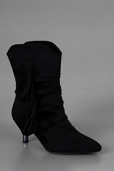 kajal ayakkabı Μπότες ιππασίας PİER 523 με λεπτομέρεια με φούντα και φούντα στο κάτω μέρος της γάμπας