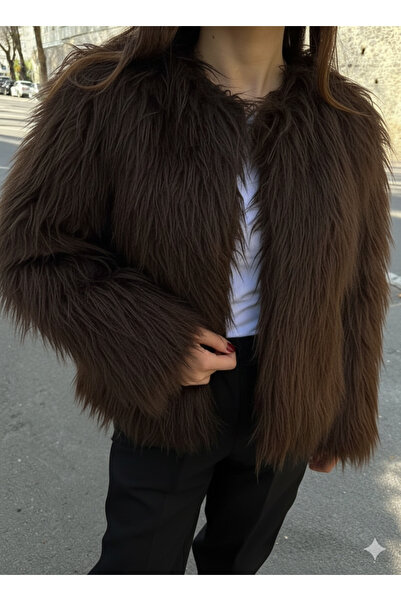 A&O Style Women's Oversized Fur Coat with Extra Soft Textured Lining