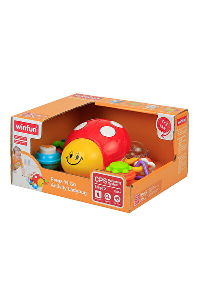 WINFUN اضغط وانطلق يا خنفساء - لعبة نشاط ادفعها مع أضواء وأصوات وحركة ممتعة