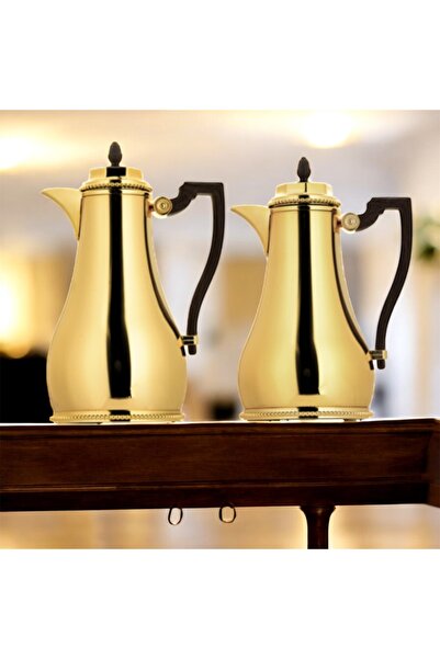 ALSAIF Shaden Thermos Set from Al Saif, Gold Wooden