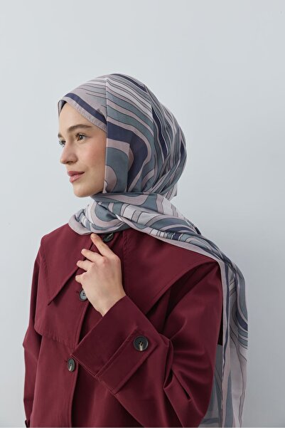 Modakaşmir Σάλι Wavea με σχέδιο Lina