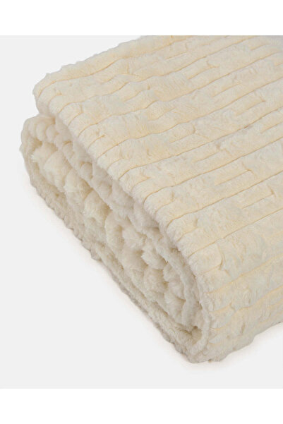REDTAG Cream Textured Reversible Blanket (Double Size)