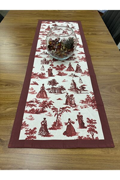 Elvya Toile De Jouy Paris Runner 40X110 cm |   100% Cotton Digital Printed Tablecloth |   Classic French Style