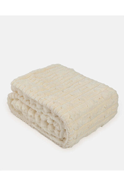 REDTAG Cream Textured Reversible Blanket (Double Size)