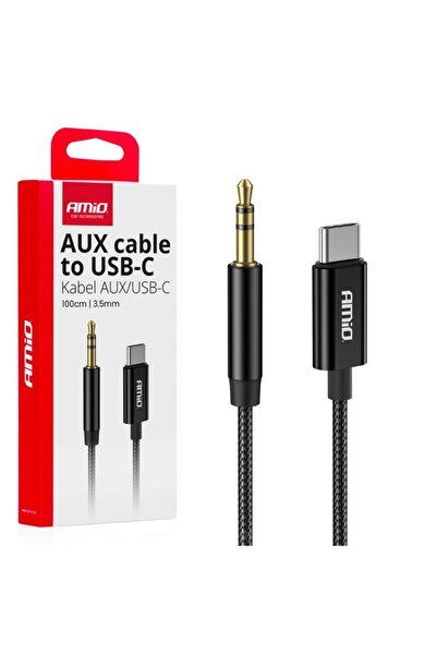 OEM Cablu audio USB-C la mini-mufă AUX de 3,5 mm, 1 m, AMIO-04294