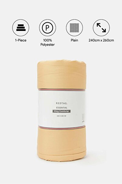 REDTAG Yellow Plain Comforter (King Size)