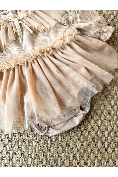 aysskids Cora Romper Tutu Special Day Long Sleeve Baby Girl Dress