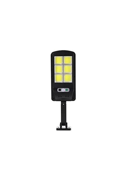 BZRSH Set of 5 60W Solar Street Lamps with Motion Sensor, 6 COB LEDs, 2 Batteries, Black