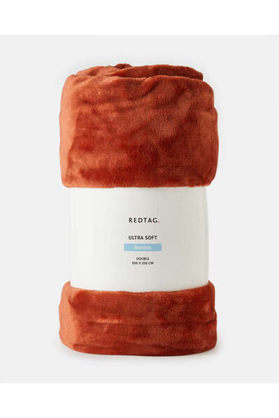 REDTAG Brown Ultra Soft Blanket (Double Size)