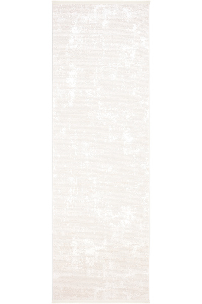 Cool Halı Lena Cream Beige Laser Cut Runner Rug Machine Woven Acrylic Solid Color Entrance Hallway Corridor Carpet