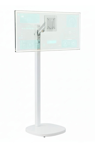 NPO حامل شاشة/تلفزيون متنقل عمودي/أفقي متوافق مع VESA مع عجلات وممتص صدمات STD5611TW لشاشات من 17 إلى 35 بوصة