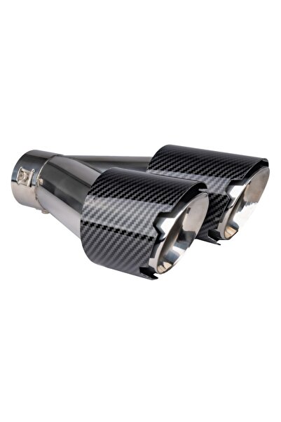 OEM Ornament toba esapament duo din oțel inoxidabil carbon AMIO-04069