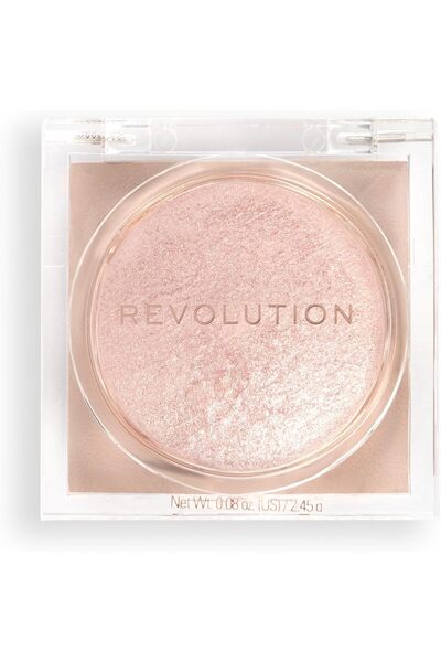 MAKEUP REVOLUTION هايلايتر بيم برايت، بودرة سائلة، توهج كامل للوجه - روز لاستر