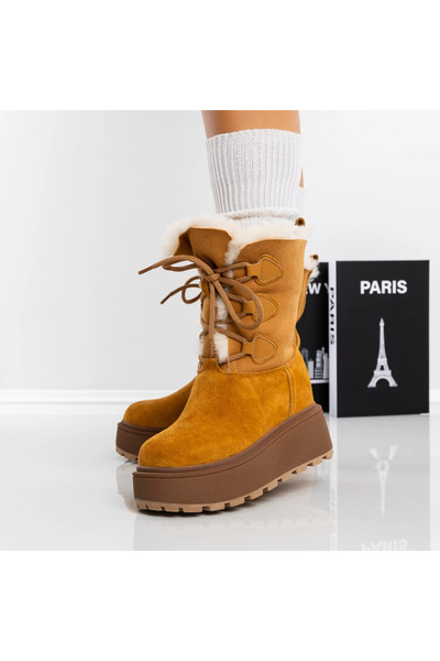 mei Women's boots made of genuine leather 3ASJN76 Yellow