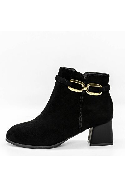 FORMAZIONE Γυναικεία μποτάκια με χοντρά τακούνια 5256 Μαύρα