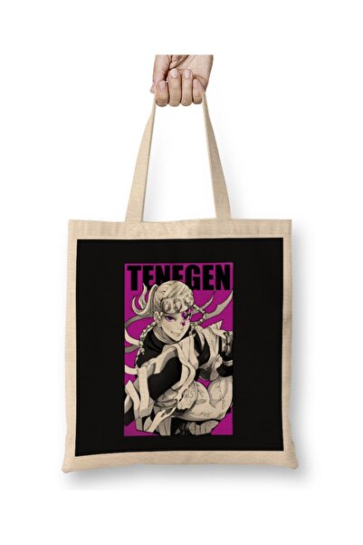 Generic Brand حقيبة قماش Tengen Uzui Hashira Season 2 Demon Slayer بمقبض طويل