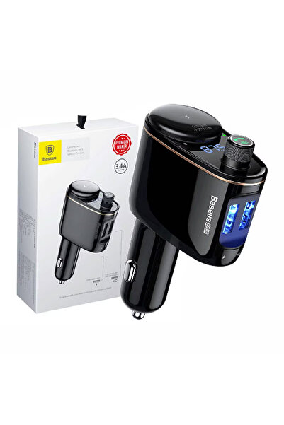 Baseus Transmitator Auto Bluetooth, Incarcator Masina - (CCHC000001) - Black