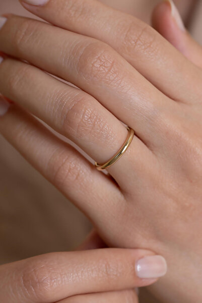 AMES GOLD KUYUMCULUK 14 Ayar Altın Ebedi Bağ Alyans-2mm